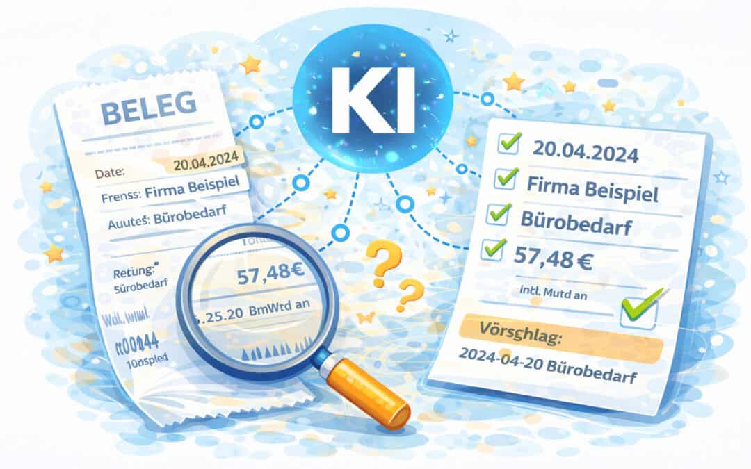 KI für Rechnungen und Belege. Texte erkennen, sauber zusammenfassen