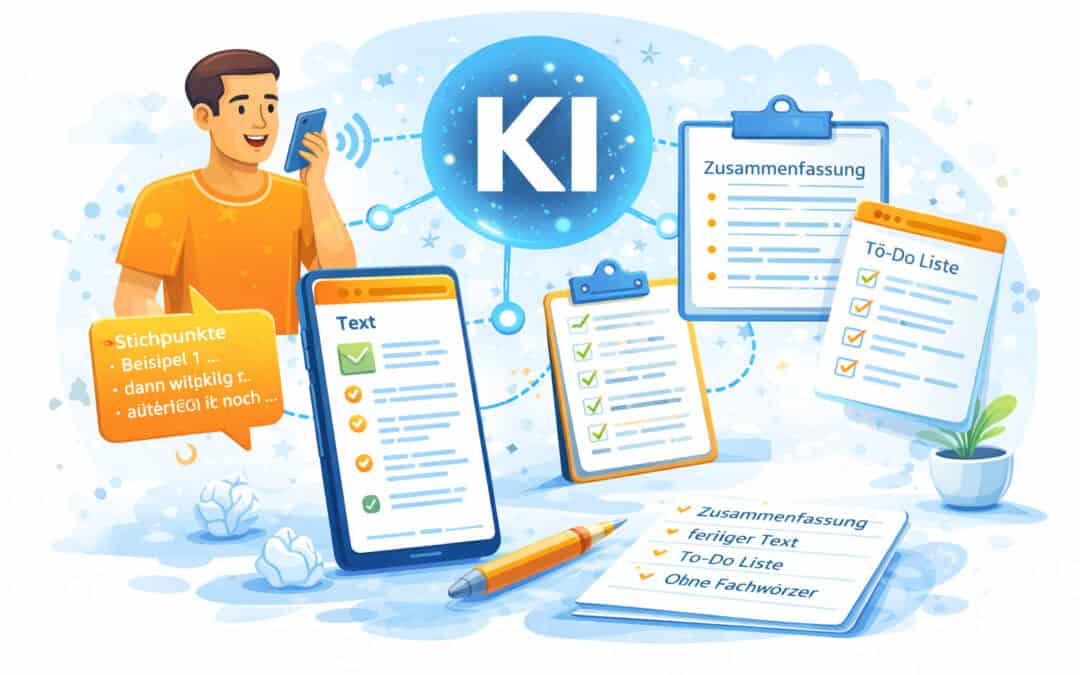 Sprechen statt tippen. Diktieren mit KI