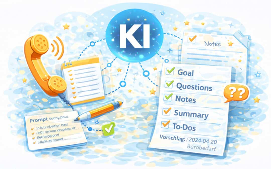 KI als Telefon Assistent. Gespräch vorbereiten und sicher führen