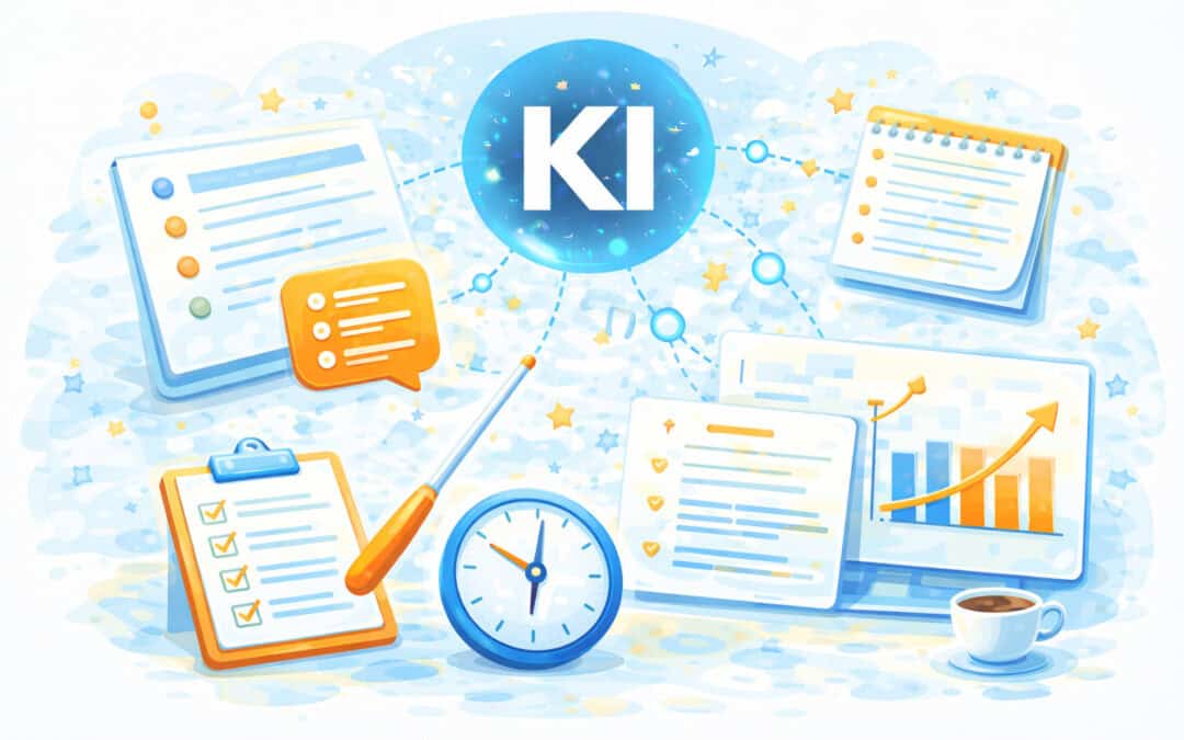 Präsentationen mit KI. Gliederung, Folienideen, Sprechtext