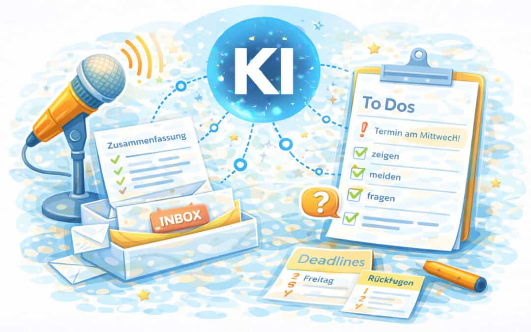 Sprachnachrichten nutzen. KI macht daraus Text und To Dos