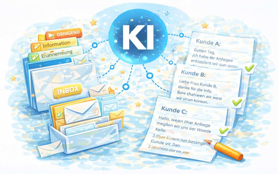 E-Mail Chaos beenden. KI sortiert und schreibt Entwürfe